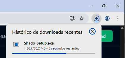 Fim do download do Shado no Chrome